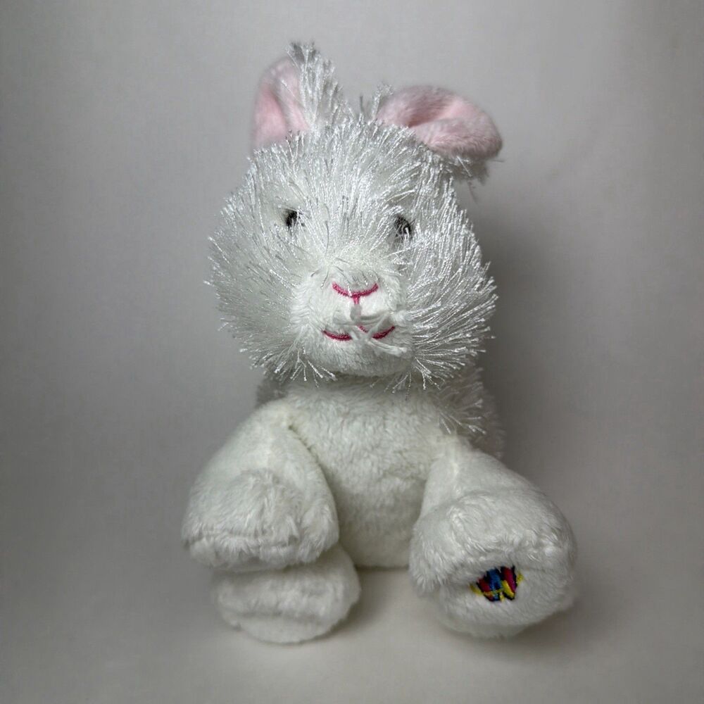 Webkinz White Rabbit With Pink Ears No Code Stuffed Animal Toy